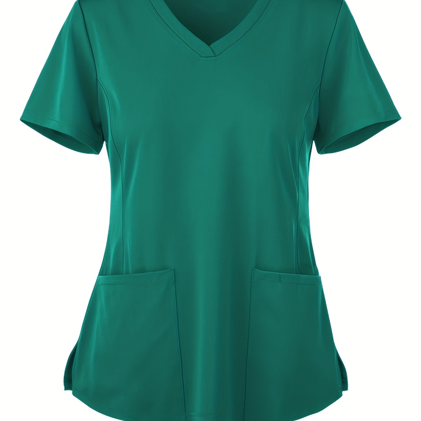 Plus Size, Women's Plus Size Solid Color Nurse Shirt