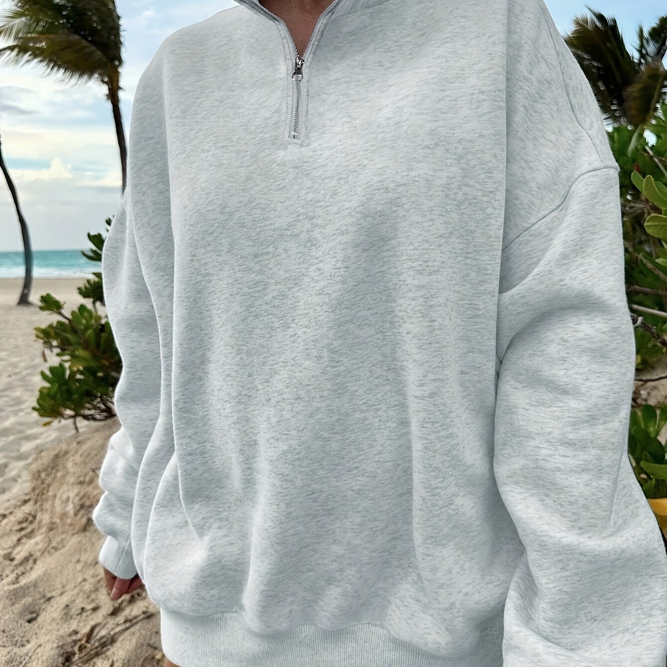 Solid Shoulder Sweatshirt