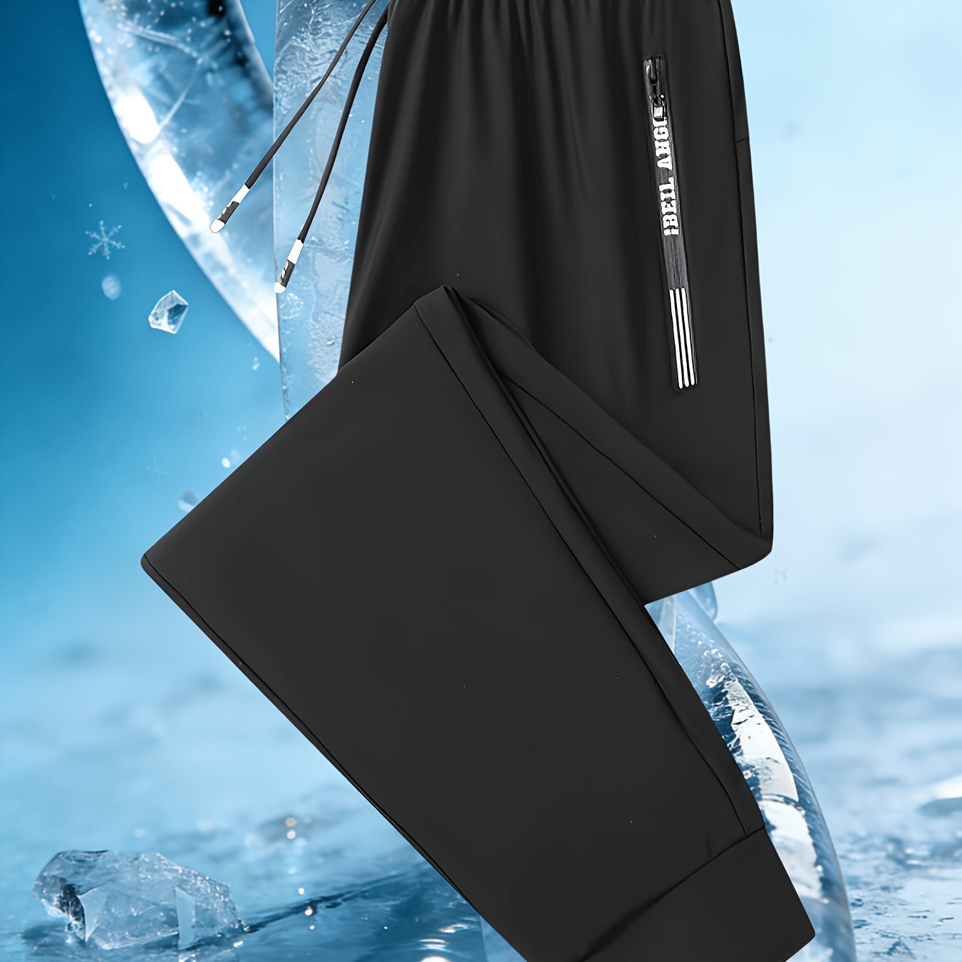 TEMU Men's Spring/summer Casual Fiber Fabric Pants, , Casual Long Pants, Fiber Fabric Trousers, Loose Fit, Breathable And Comfortable, Solid Color,