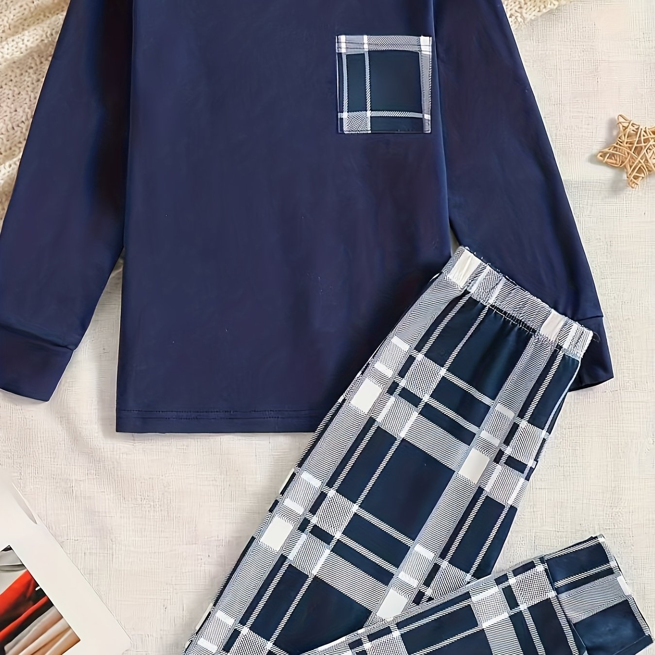 Boys' Long-sleeved T-shirt + Trousers, 2pcs Set, For Outdoor, Boys Outfit