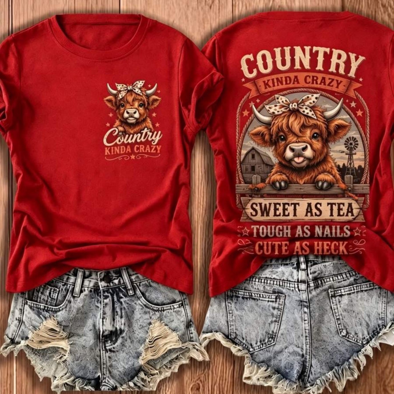 TEMU Women's T-shirt - Loose Neck Short Sleeve Ranch Top With Cow & Suitable For - Casual Wear, Machine Washable -compatible Style For Farm Outfits,
