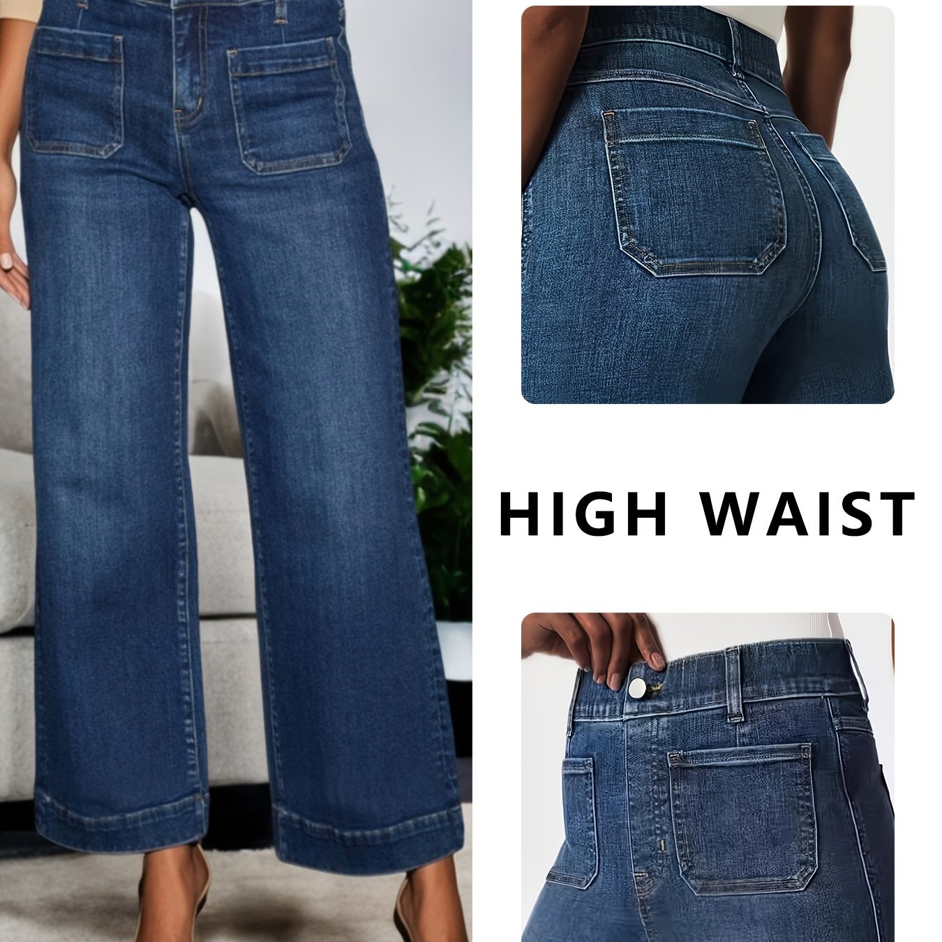 High-waisted Women's Jeans 2025 Spring/fall New And Lengthening Versatile Long Pants