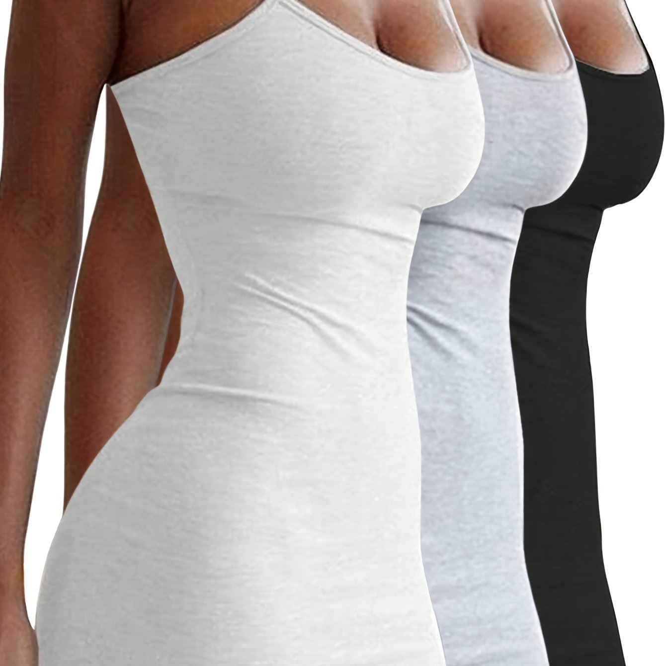 Image of 3pcs Set Of Casual Strappy Dresses
