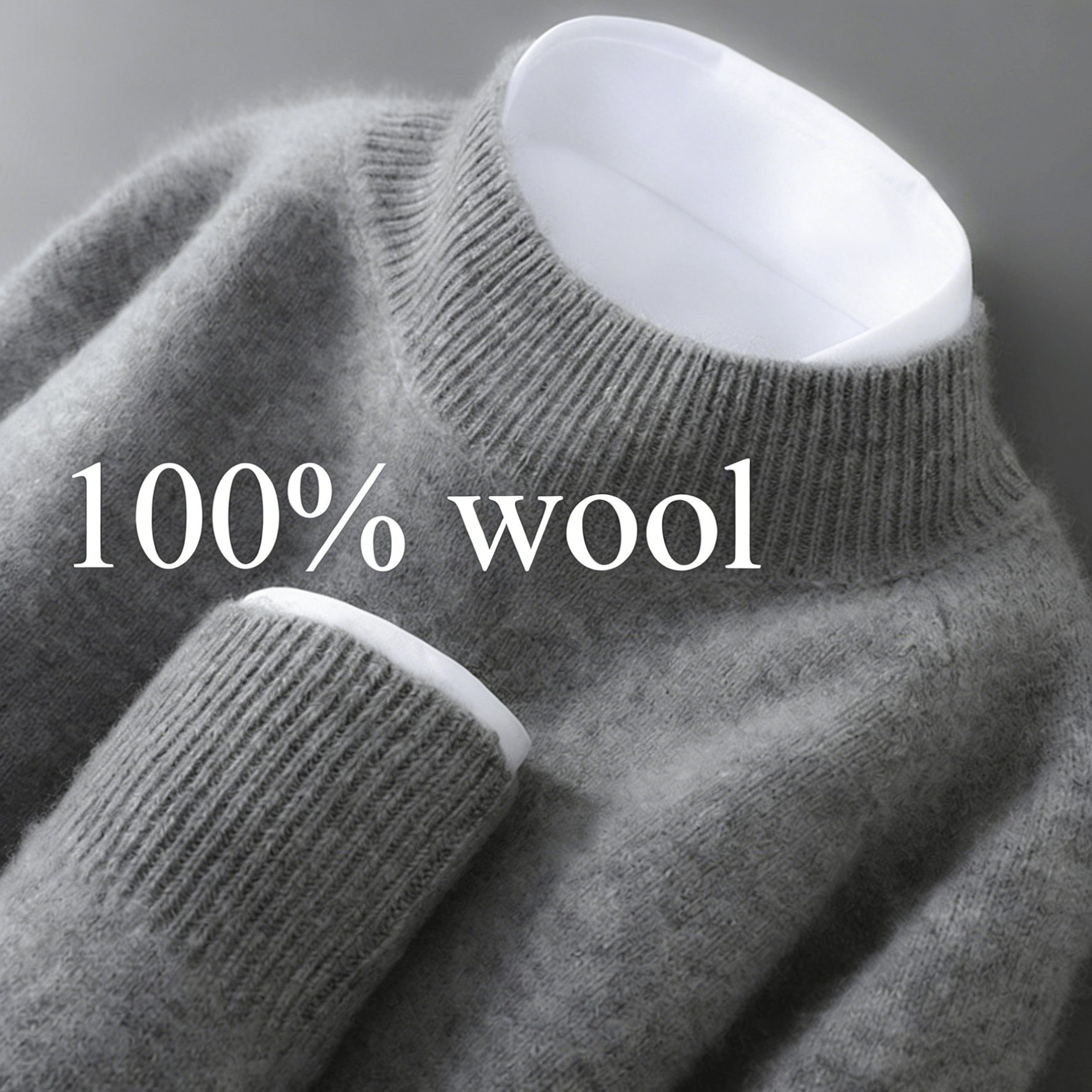 Image of Men's Thickened Turtleneck Sweater | Suitable For Sleeves, Regular Fit, Solid Color, , Suitable For Business Casual Occasions, Autumn And Winter Warm Clothing