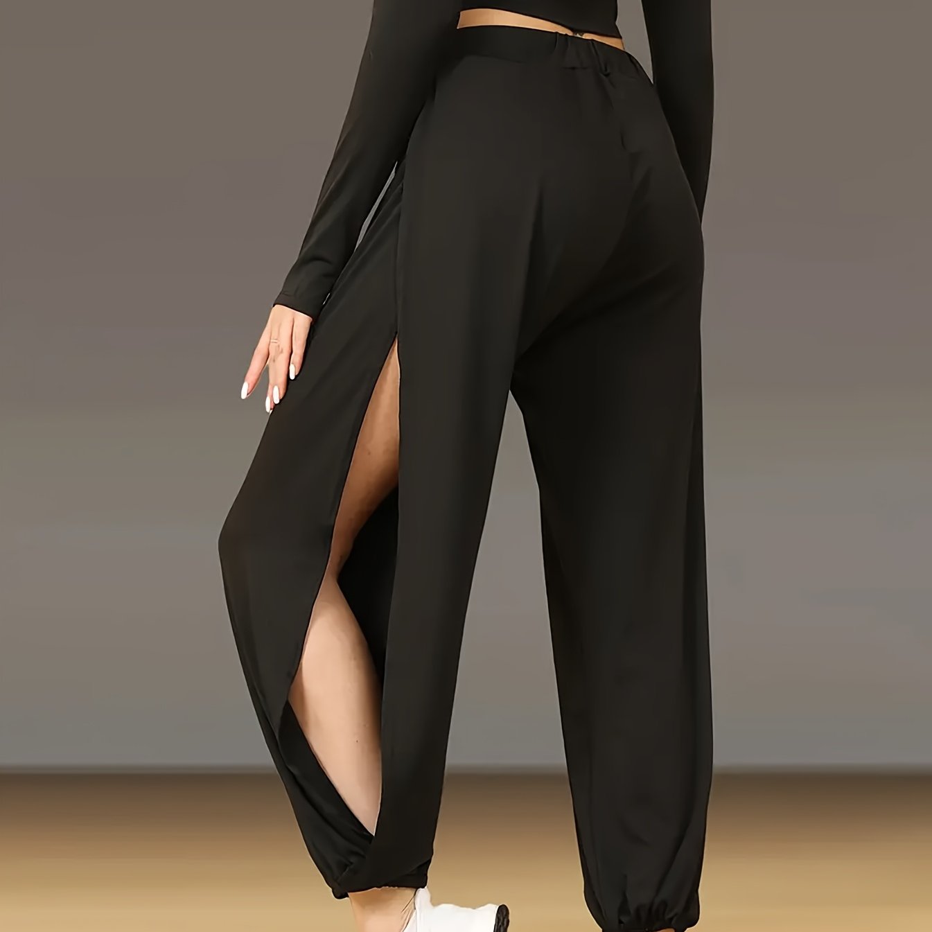Women's New And Summer Thin Cropped Pants With Personality High Slit On The Side