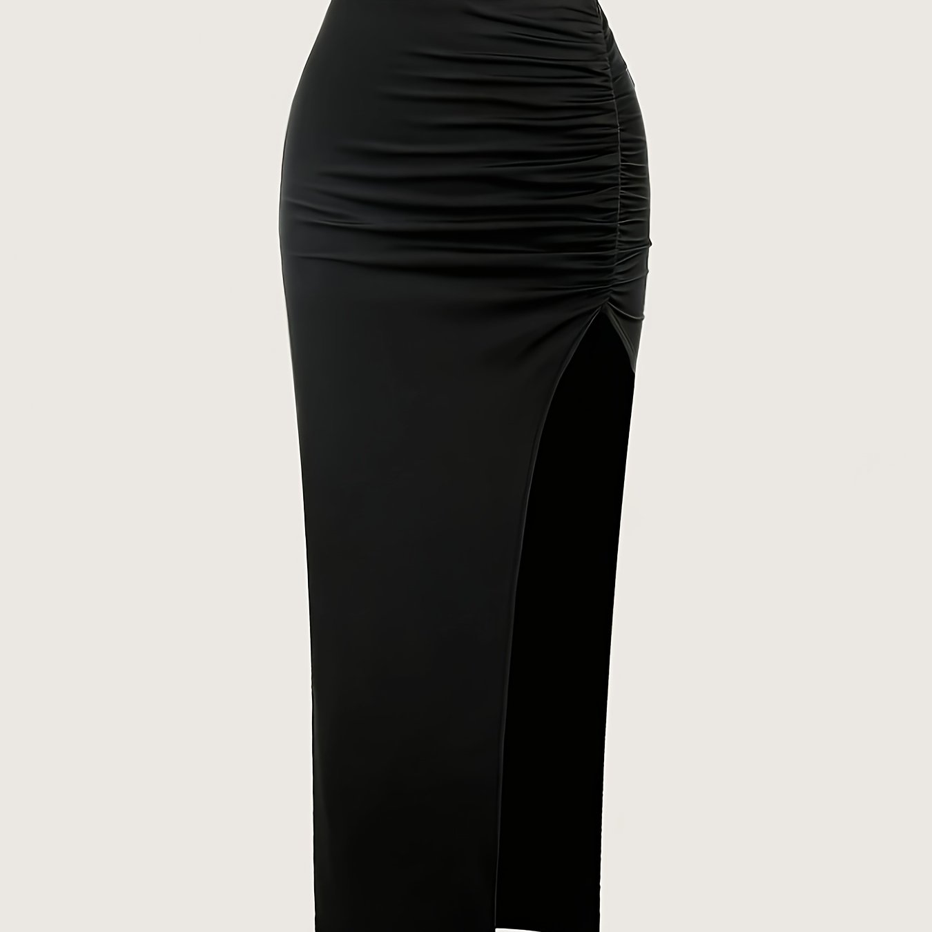 E-shop Damen Vielseitige Unifarbene Hüftbetonte Bleistiftrock, Eleganter High-Waist Stretch mit Langem Seitenschlitz
