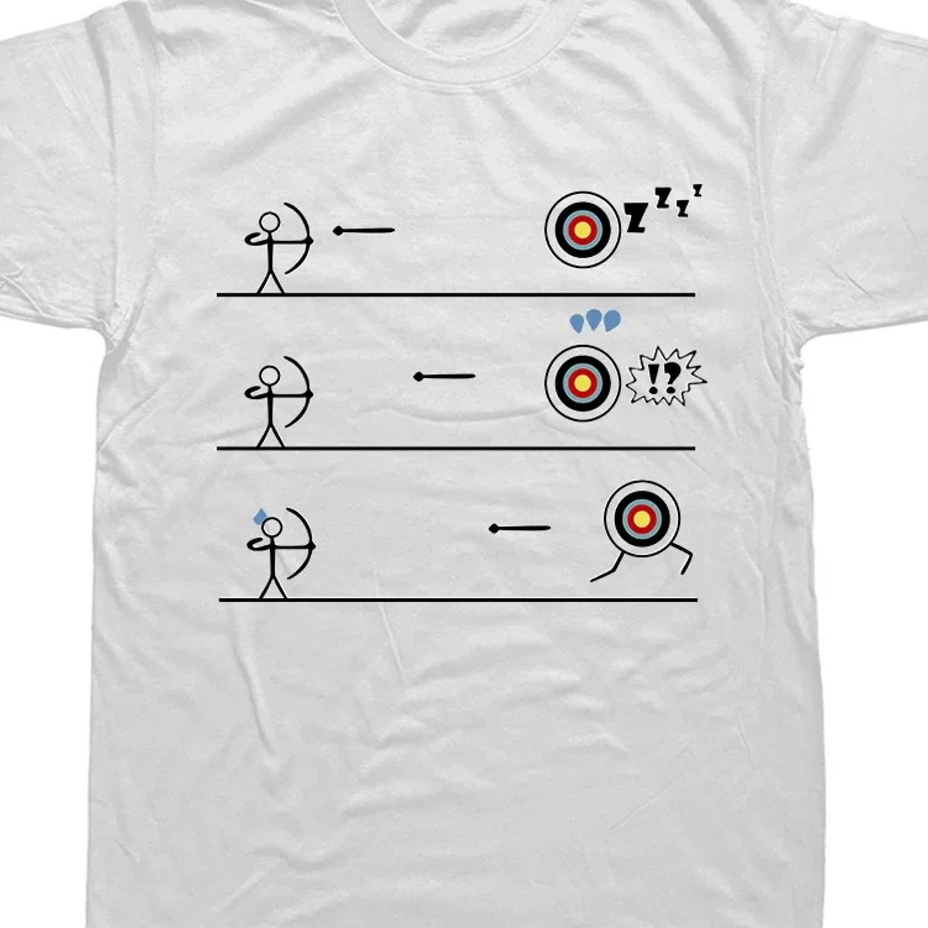 Image of Funny Archery Bow Hunting T Shirt Tee Tops Round Neck Short-sleeve Fashion Tshirt Clothing T-shirts