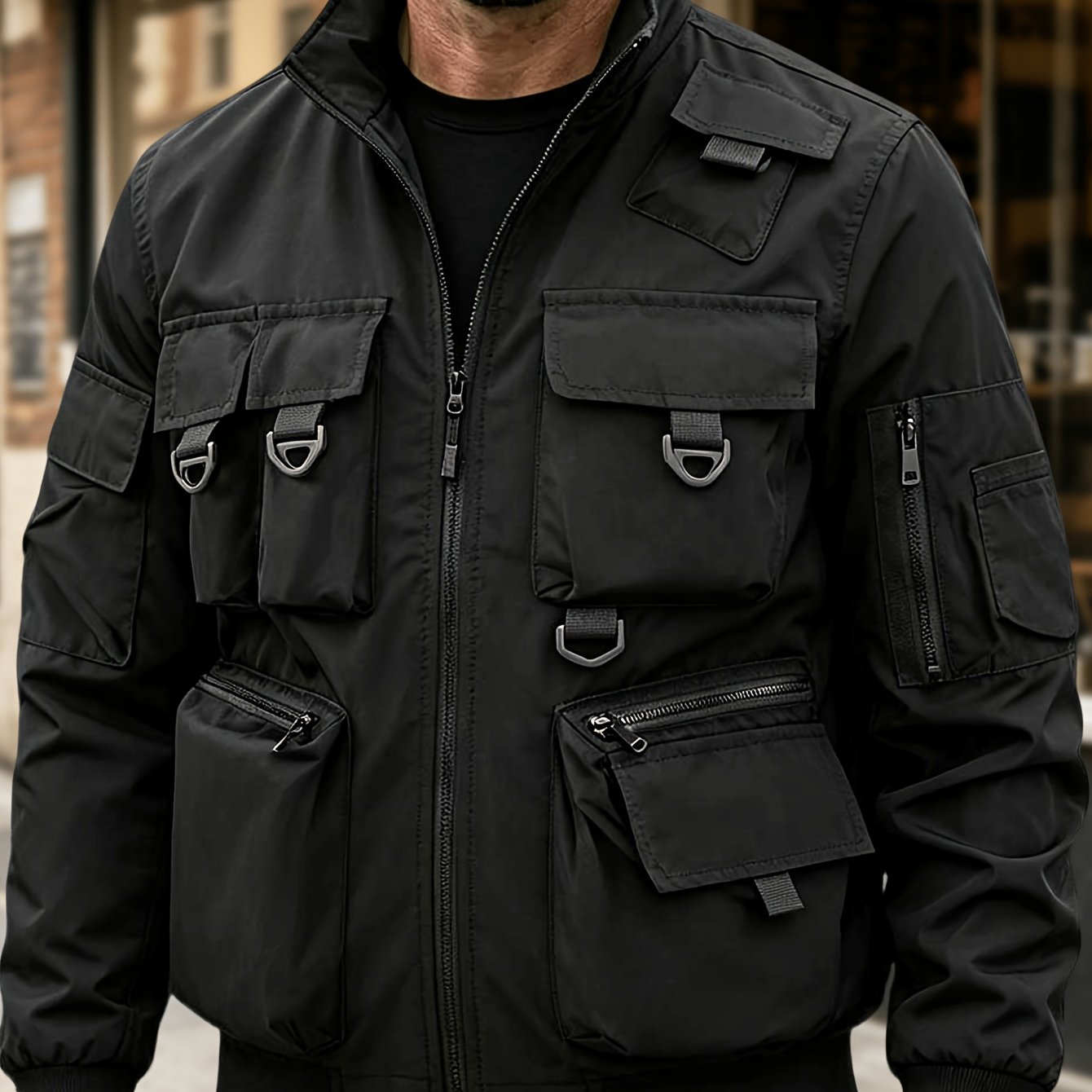Men's Fashion Jacket, Men's New Casual Workwear, Multi-pocket Jacket, Men's Spring And Autumn Outdoor Tactical Workwear Jacket, Men's