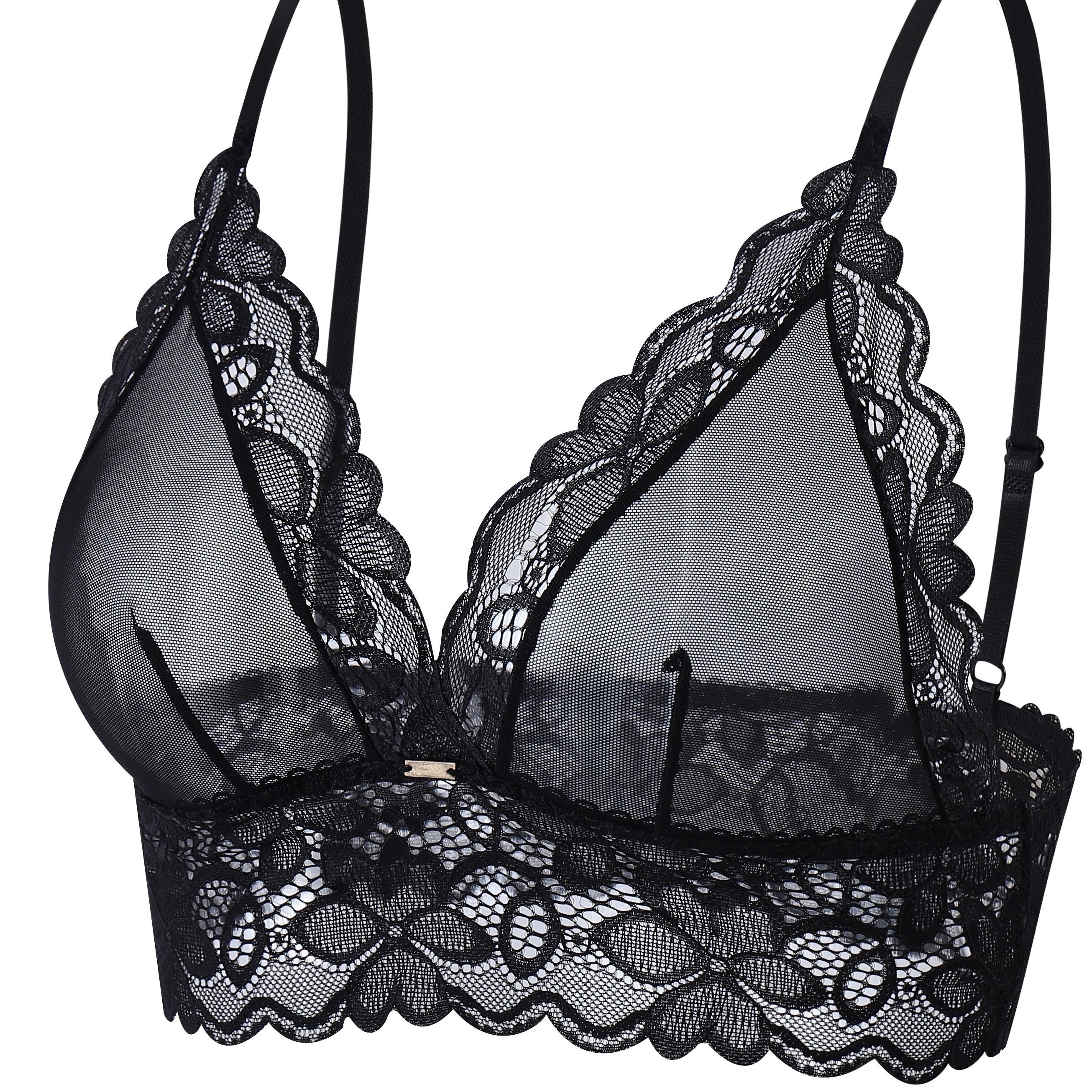 Sheer Mesh Women's Lingerie Sexy Lace Bra