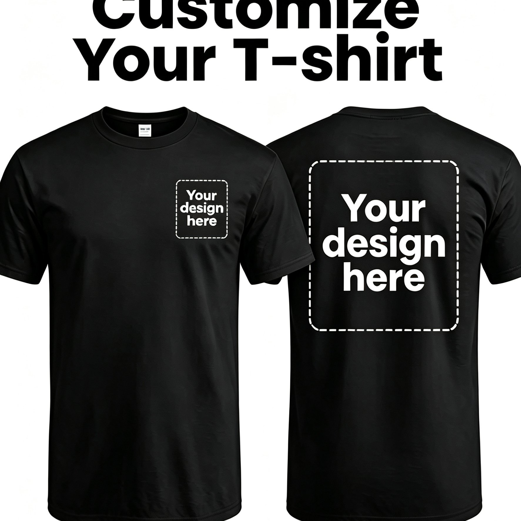 TEMU Custom Men's T-shirt - Self- - Brand - Name - Casual Top