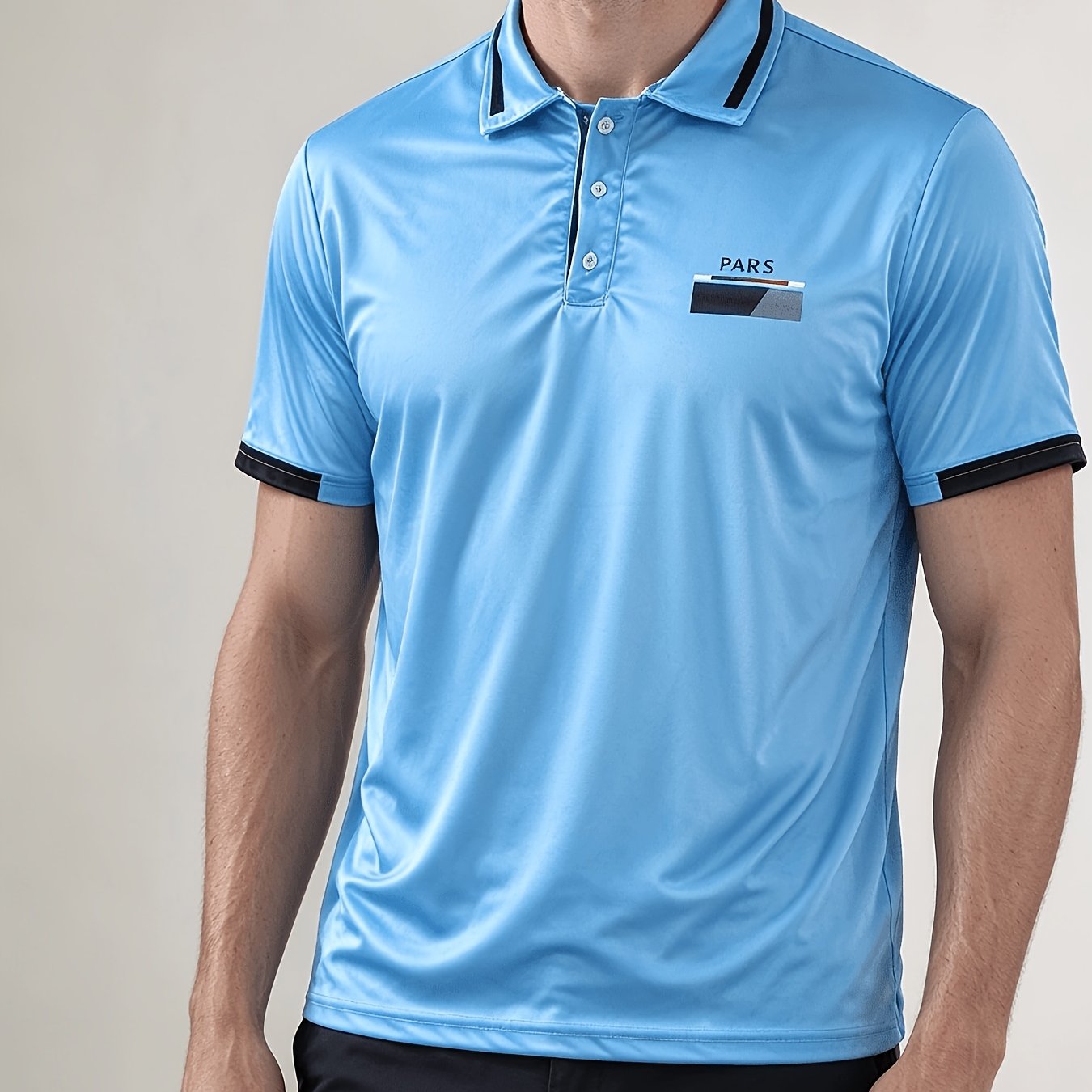 TEMU Polo fantaisie d'été pour homme à motif imprimé [Non texturé], T-shirt tendance à manches courtes et à revers, Coupe ample, Respirant, Haut