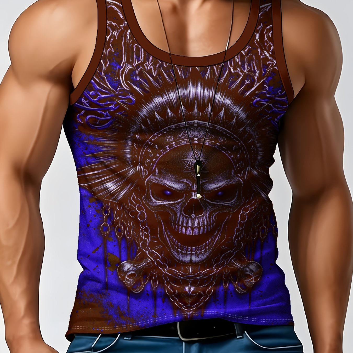 TEMU Men's Sports Vest Summer Short Sleeve Fitness Sleeveless Loose Running Vest Basketball Training Fitness Wear