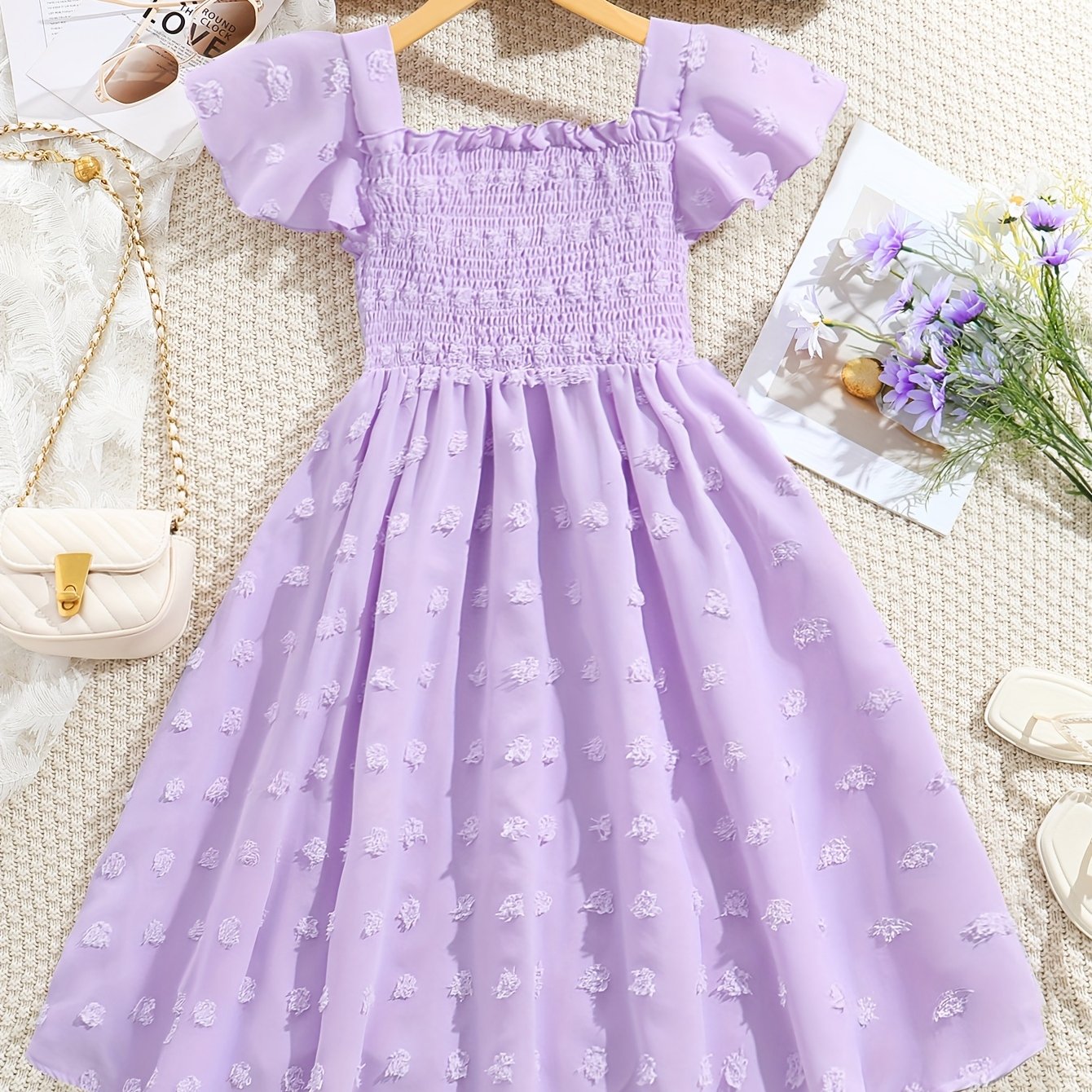 E-shop 's sorgfältig !!! 2025 neues Sommerkleid für Mädchen, hochwertiges Kinder-Sommer-Prinzessinnenkleid, Sommer-Wickelkleid für kleine Mädchen,