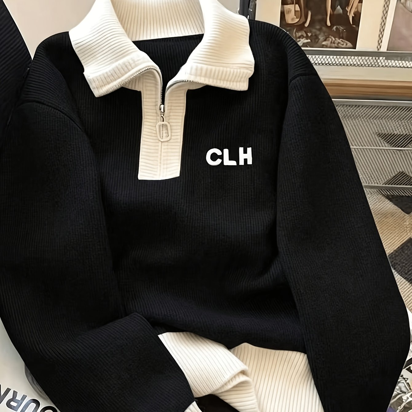TEMU Cardigan versatile a maniche lunghe con cerniera in stile delicato