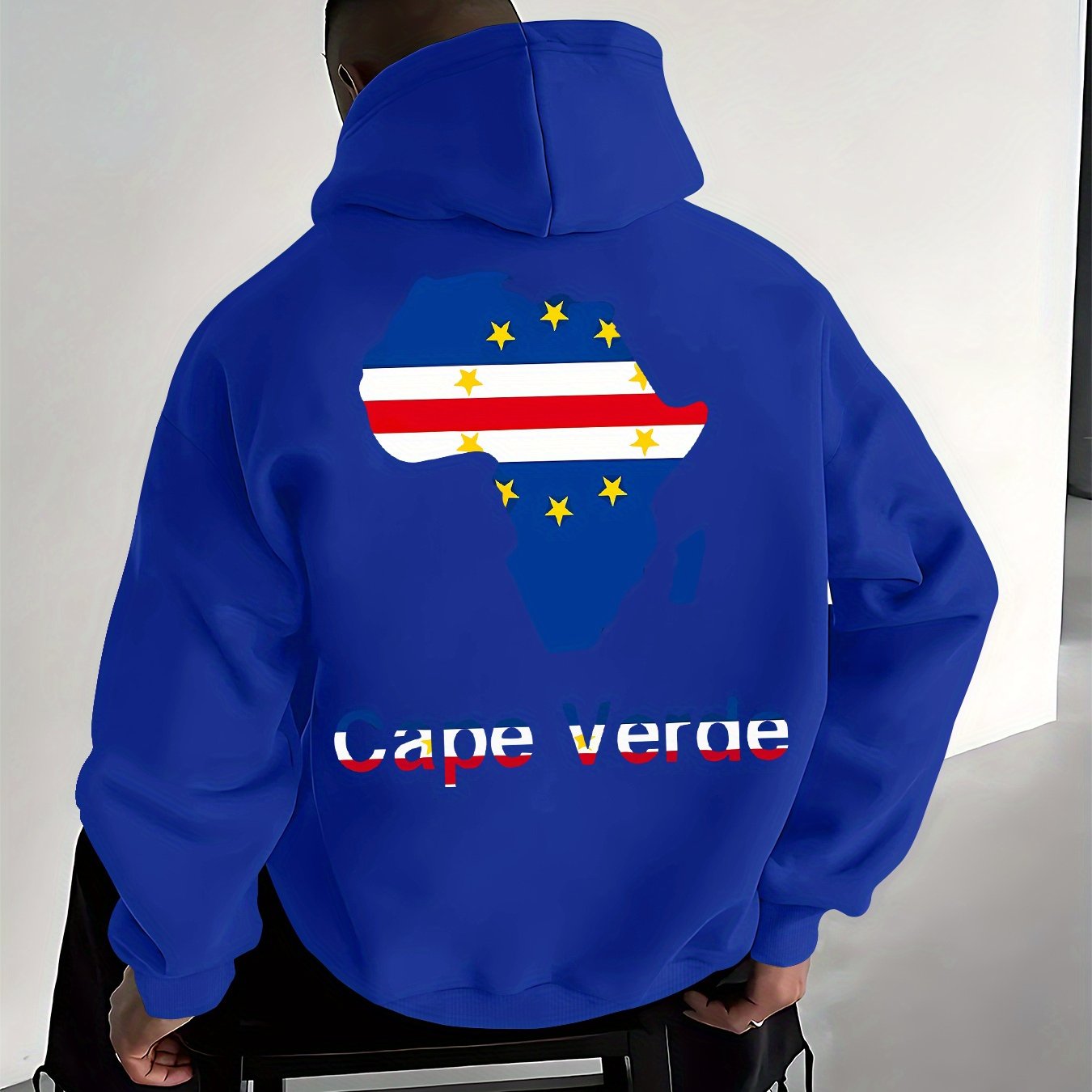 TEMU Sweat à capuche pour homme, décontracté et polyvalent, avec motif de carte, vêtement d'extérieur et de maison et tendance, pull décontracté à