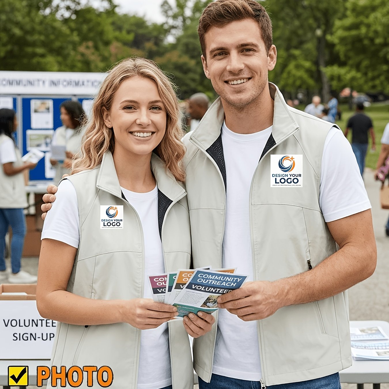 TEMU Custom Men's Vests Suitable For , Corporate Workwear Vests With Custom Logo Printing, Marketing Events, Brand , And Outdoor Hiking/camping Vests