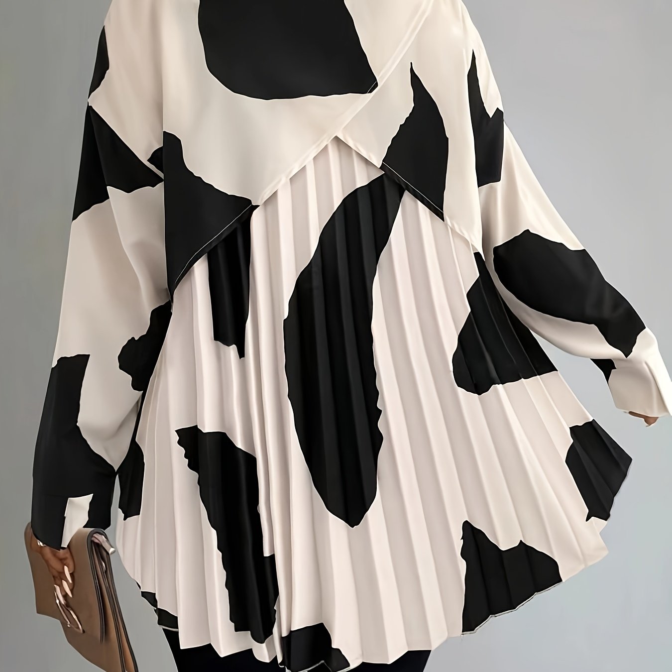 Plus Size - Plus Size - Cross-border, Western New Fashion Women's Long Sleeve Button-up Shirt