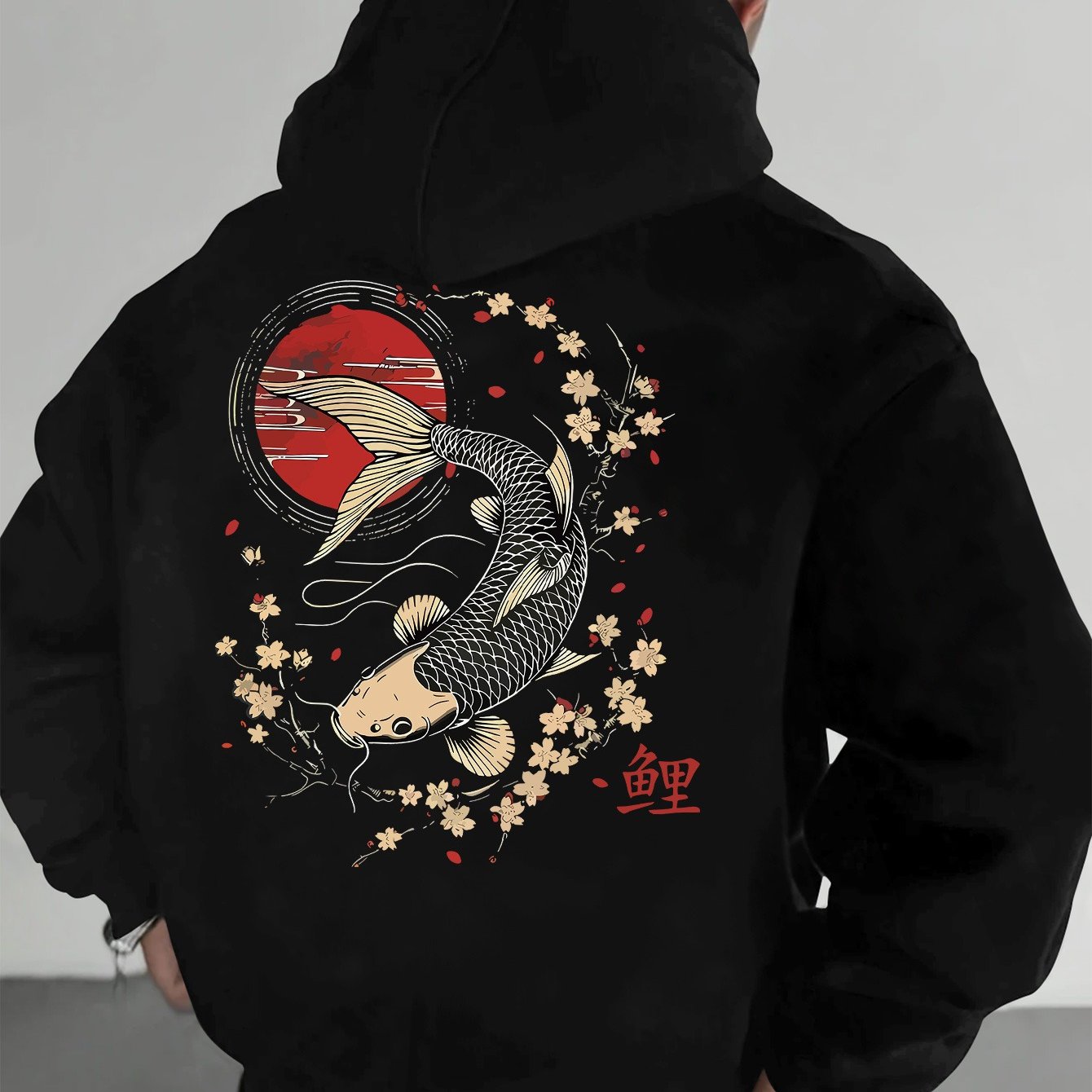 TEMU Fashionable Print Open-style Sweatshirt For Men, Lightweight Fleece Hoodie For Spring And Autumn