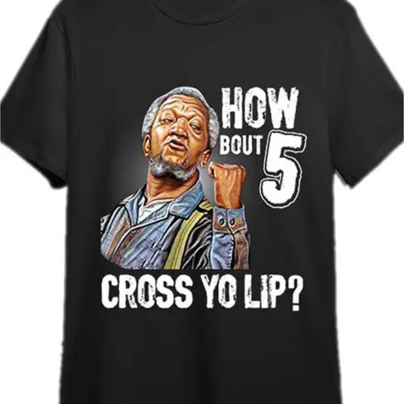 TEMU Men's Victory Old Boy Graphic T-shirt - "how Bout Ya Lip?" Funny Print, Casual Cotton Short Sleeve, Loose Fit Round Neck, Lightweight & Breathable For Summer