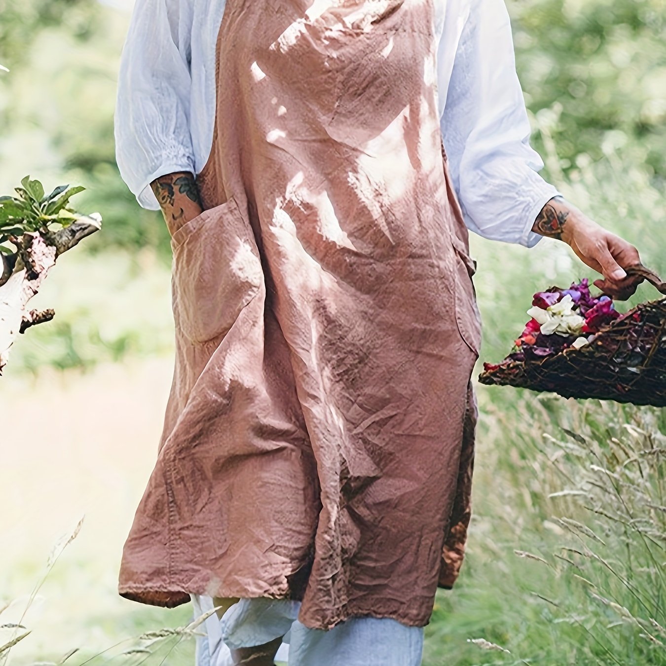 [in Stock] Women' Pinafore Dress Vintage Apron