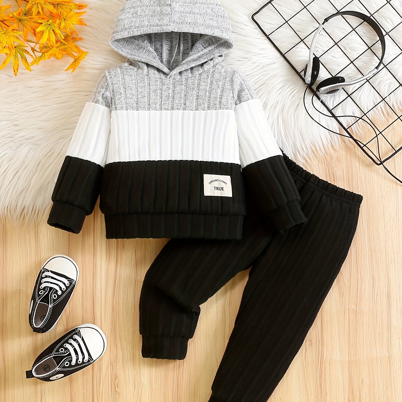 Spring And Autumn Top And Pants Baby Boy 2pcs Set, For Outdoor