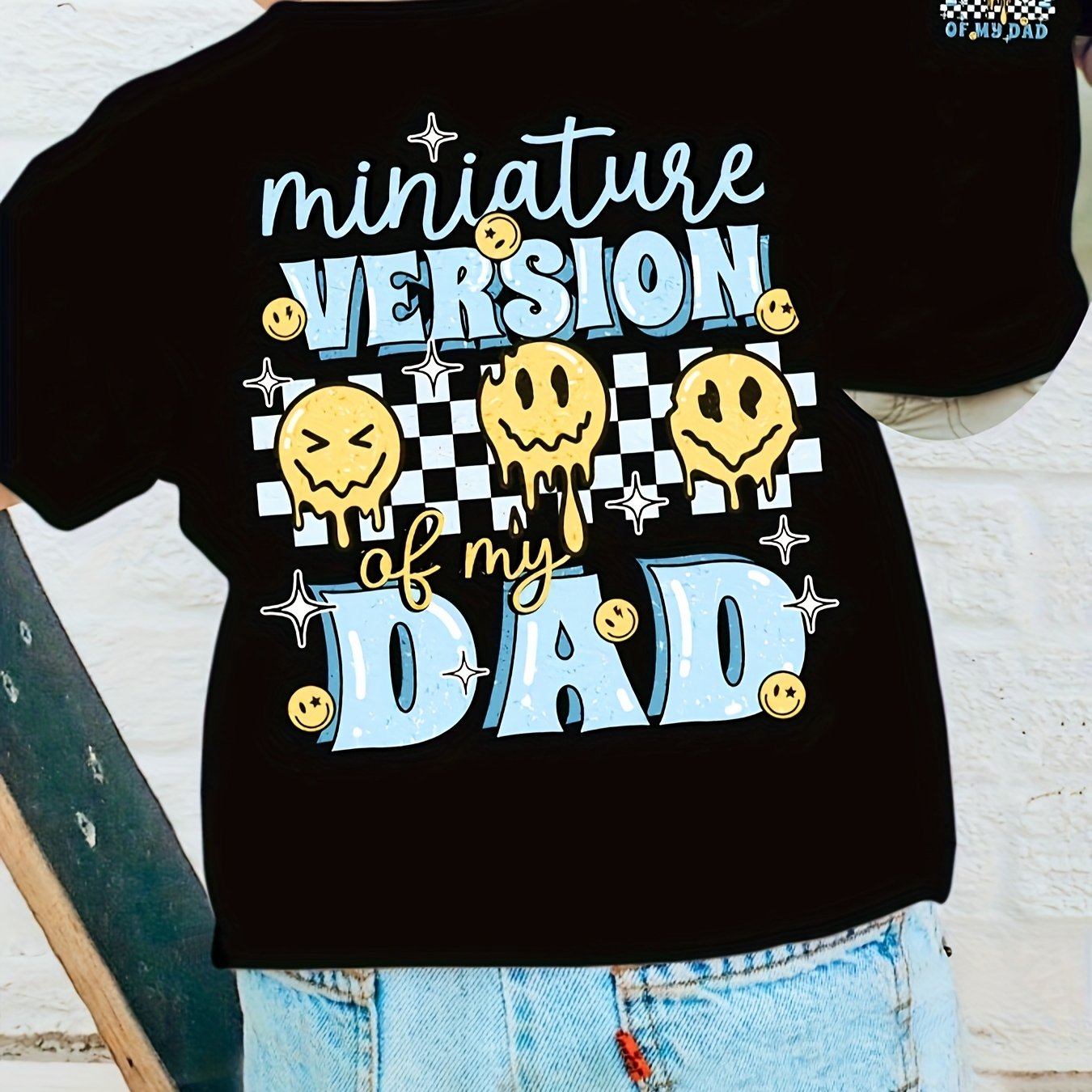 Summer Fashion Boys' Short Sleeve T-shirt - Miniature Version Of My Dad Double-sided Top