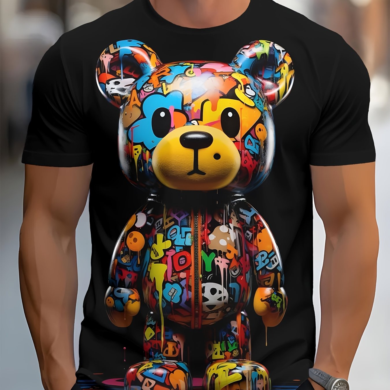 TEMU T-shirt de sport décontracté pour hommes