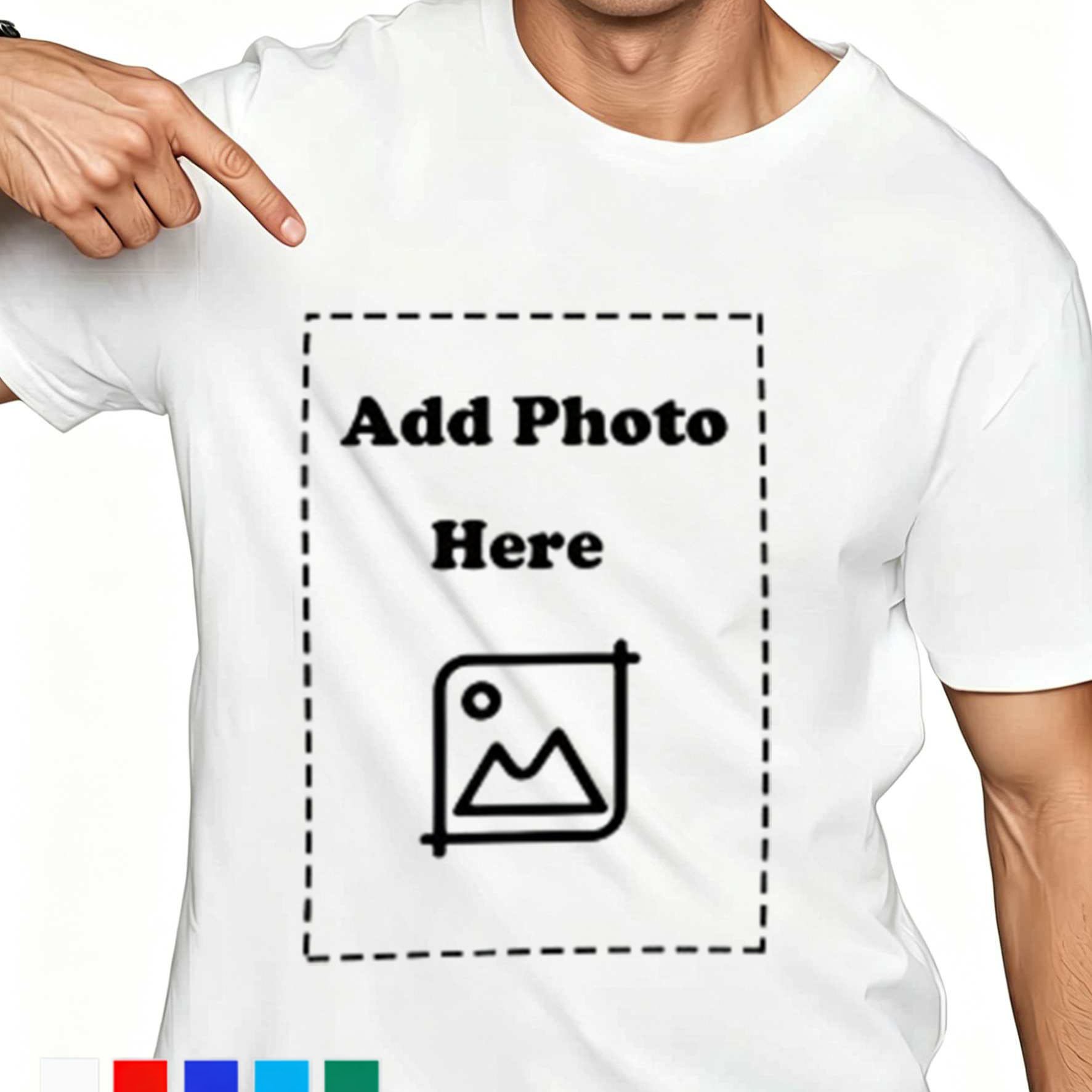 TEMU Customizable T-shirt - Add Your Own Photo/selfie, Soft And Breathable Fabric, Casual Crew Neck Short Sleeves, An Ideal Gift For Men And Women,