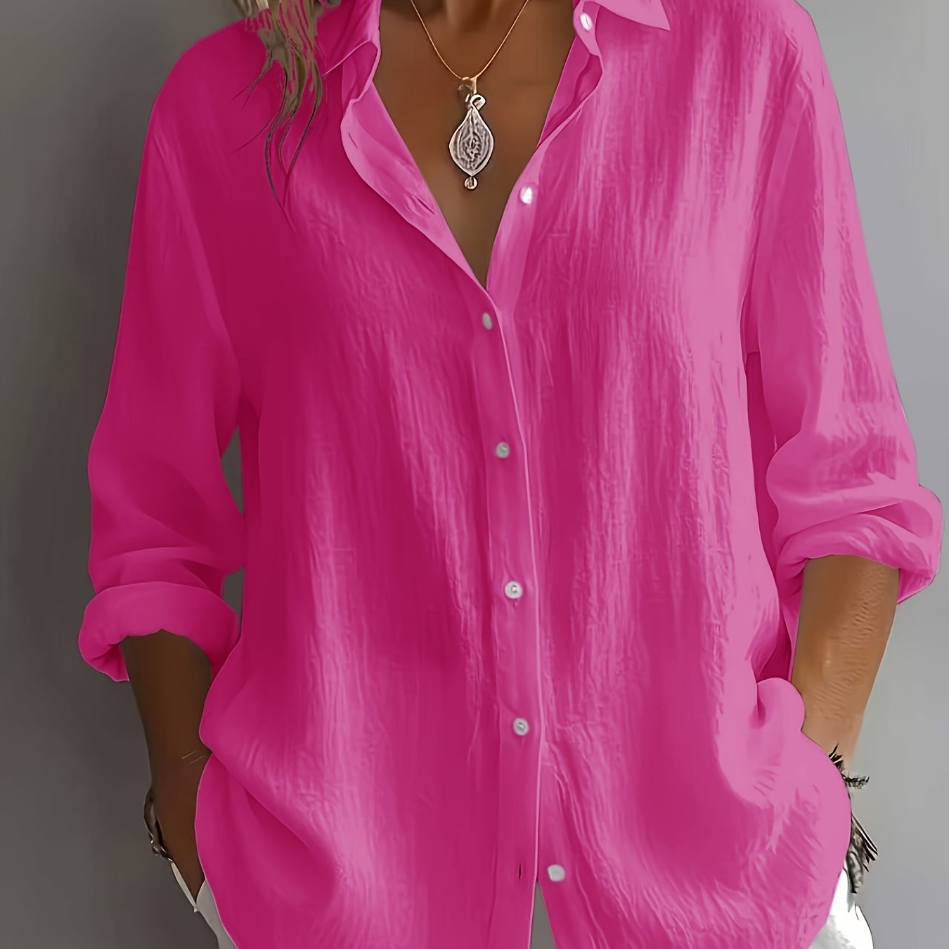 TEMU Plus Size Women' Long Sleeve Cardigan, Versatile Turtleneck Shirt