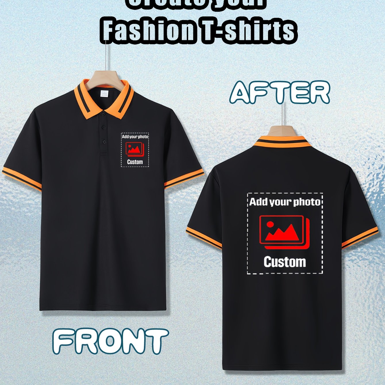 TEMU Men's Custom Lapel Shirt - Breathable Summer Short Sleeve, Personalized Logo/text, Lightweight And For Business Casual And Formal Wear - Office,