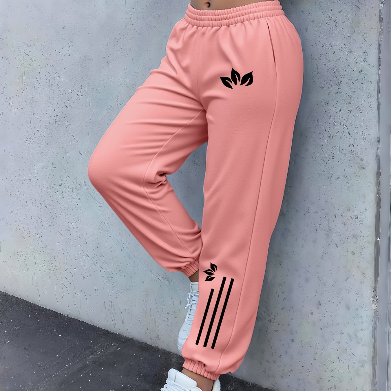 [xianluomao ] European & Women's -lined Sweatpants With Letter Print, Women's Thickened Bottom Pants, Joggers, Casual And Fashionable