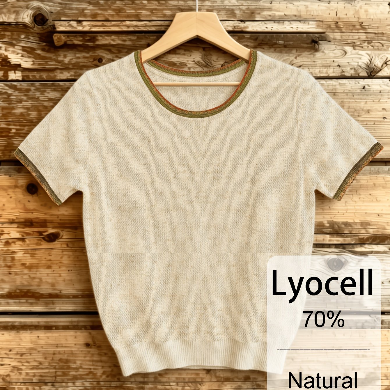 TEMU Linen Material, Semi-sheer, Round Neck Short Sleeve Women's Sweater, Lightweight, Solid Color Slightly Sheer, Fashion Pullover Top, Women's