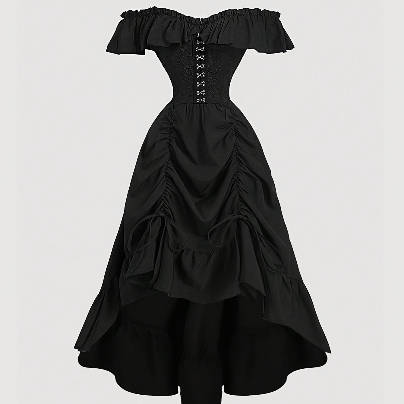 TEMU Women's Retro Off-the-shoulder Long Dress, Women's Suit Camping Wear, Gothic Clothing, Bohemian Robe, Core, Women's Cruise Wear, Women's Retro