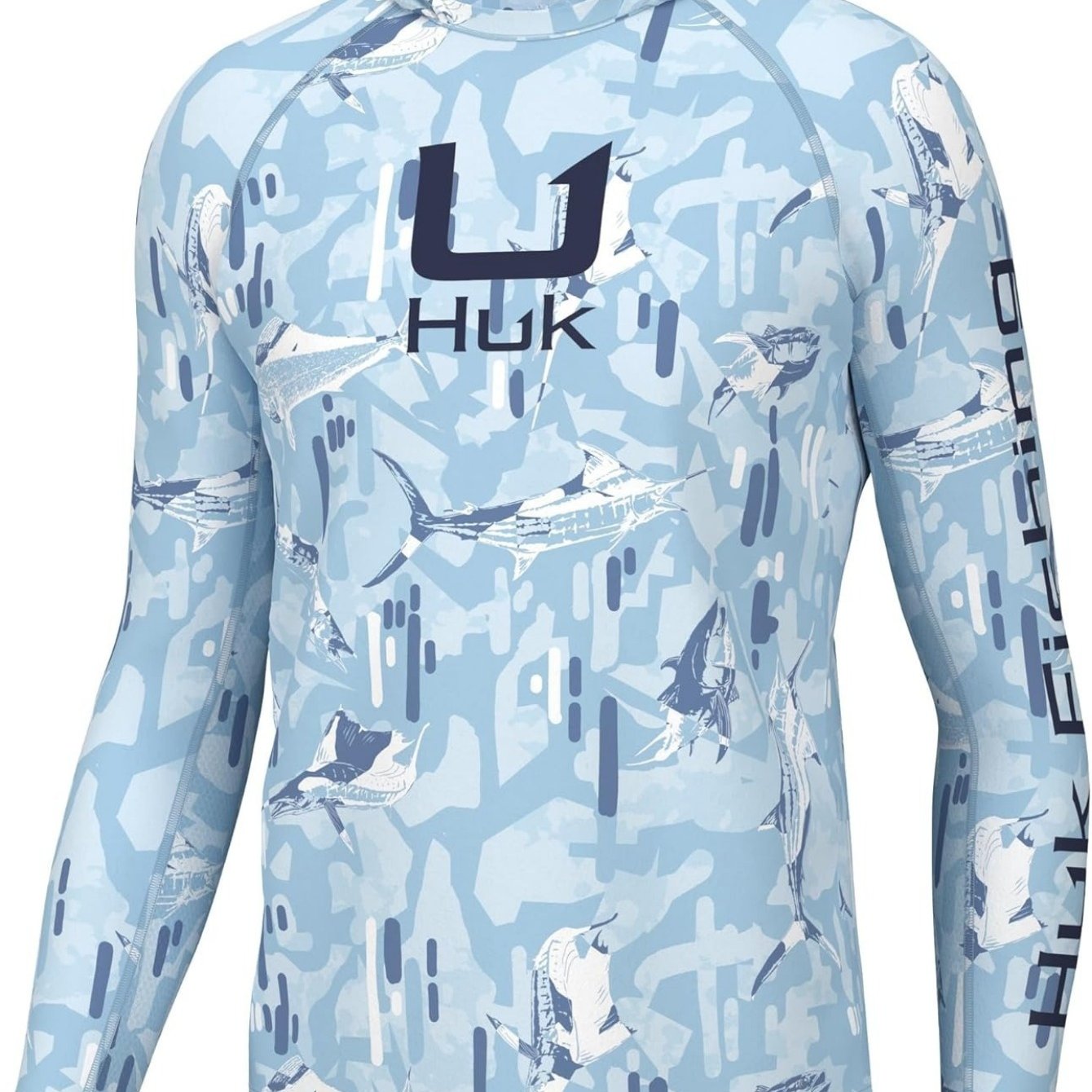 TEMU Fashion Geometric Shapes Fishing Shirt With Hood Men's Hoodies Upf 50+ Fishing Shirt - Breathable, Quick-drying, Moisture-wicking Long Sleeve