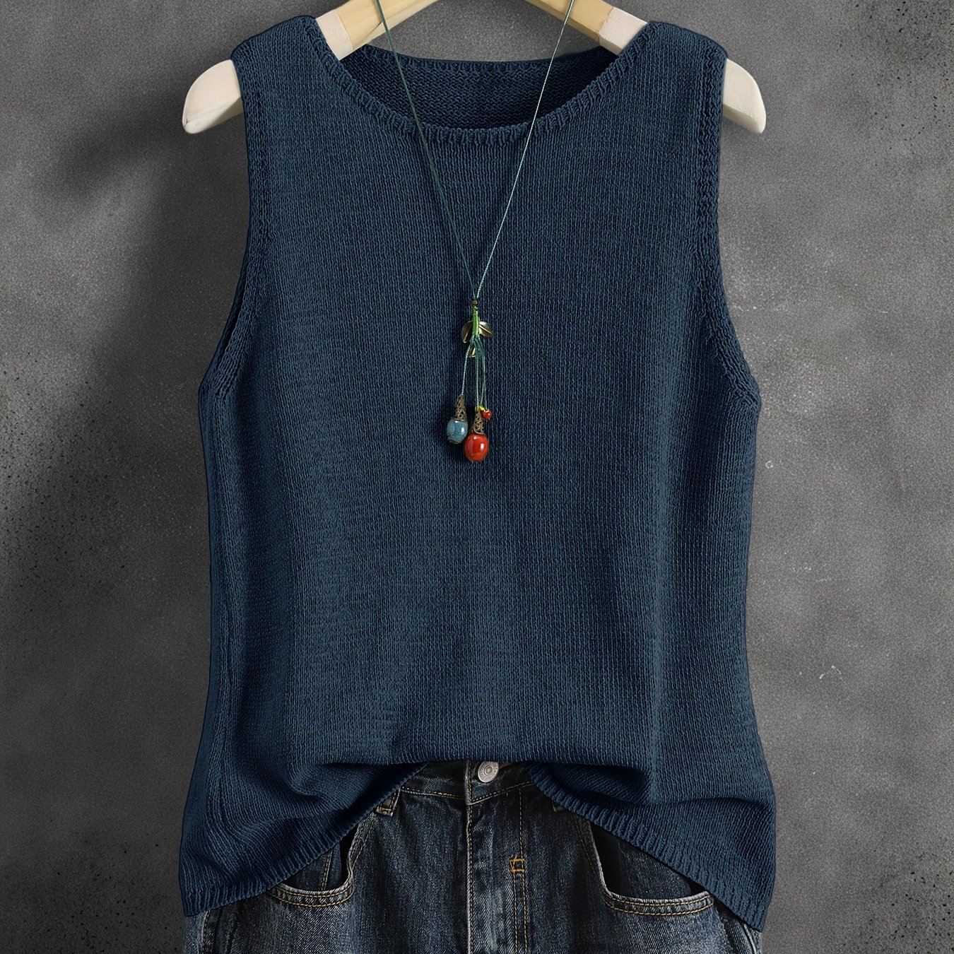 E-shop Einfarbiges Damenweste, Sommer Leichtes Japanisches Stil Vintage Schichtung Kurze Oberbekleidung Tanktop