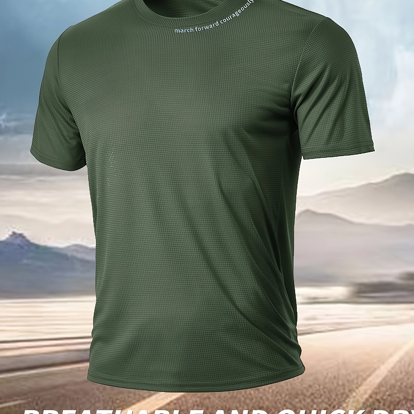 E-shop Schnelltrocknendes, atmungsaktives, leichtes -Trainings- und Lauf-T-Shirt für den Sport, Outdoor, Strandurlaub, und schweißabsorbierend,