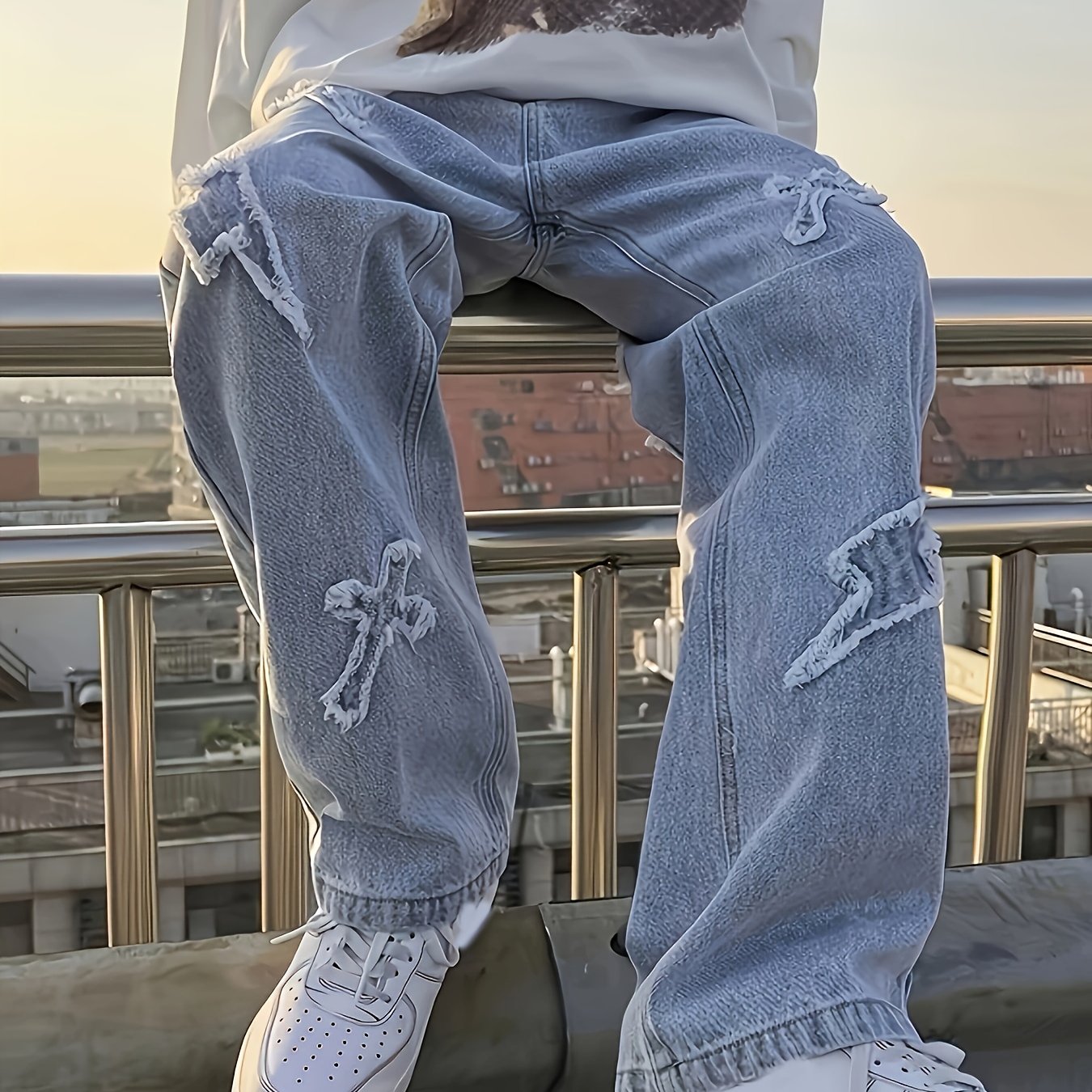 Patch Lightning Patch Denim Jeans