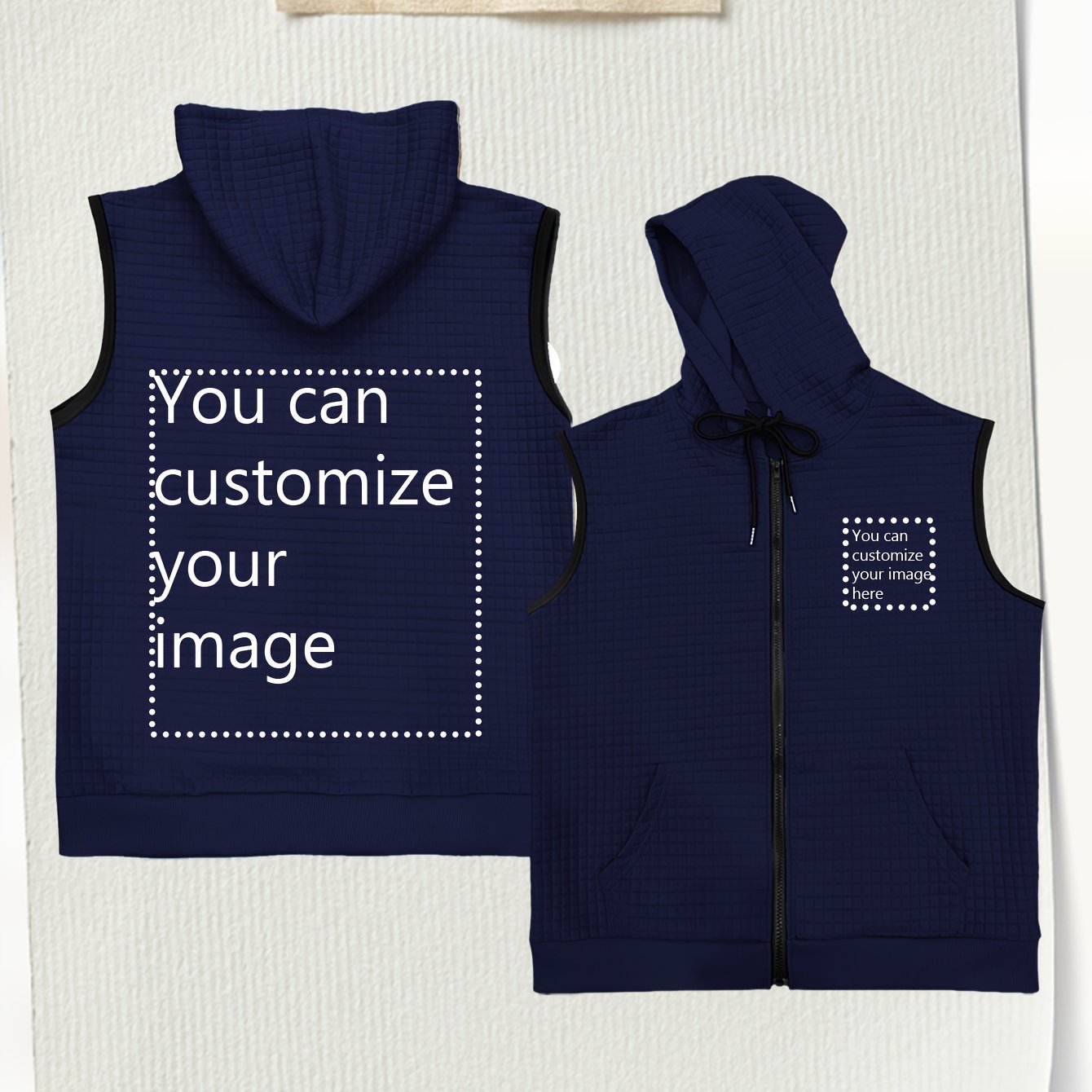 TEMU Veste à capuche zippée personnalisée pour hommes avec motif