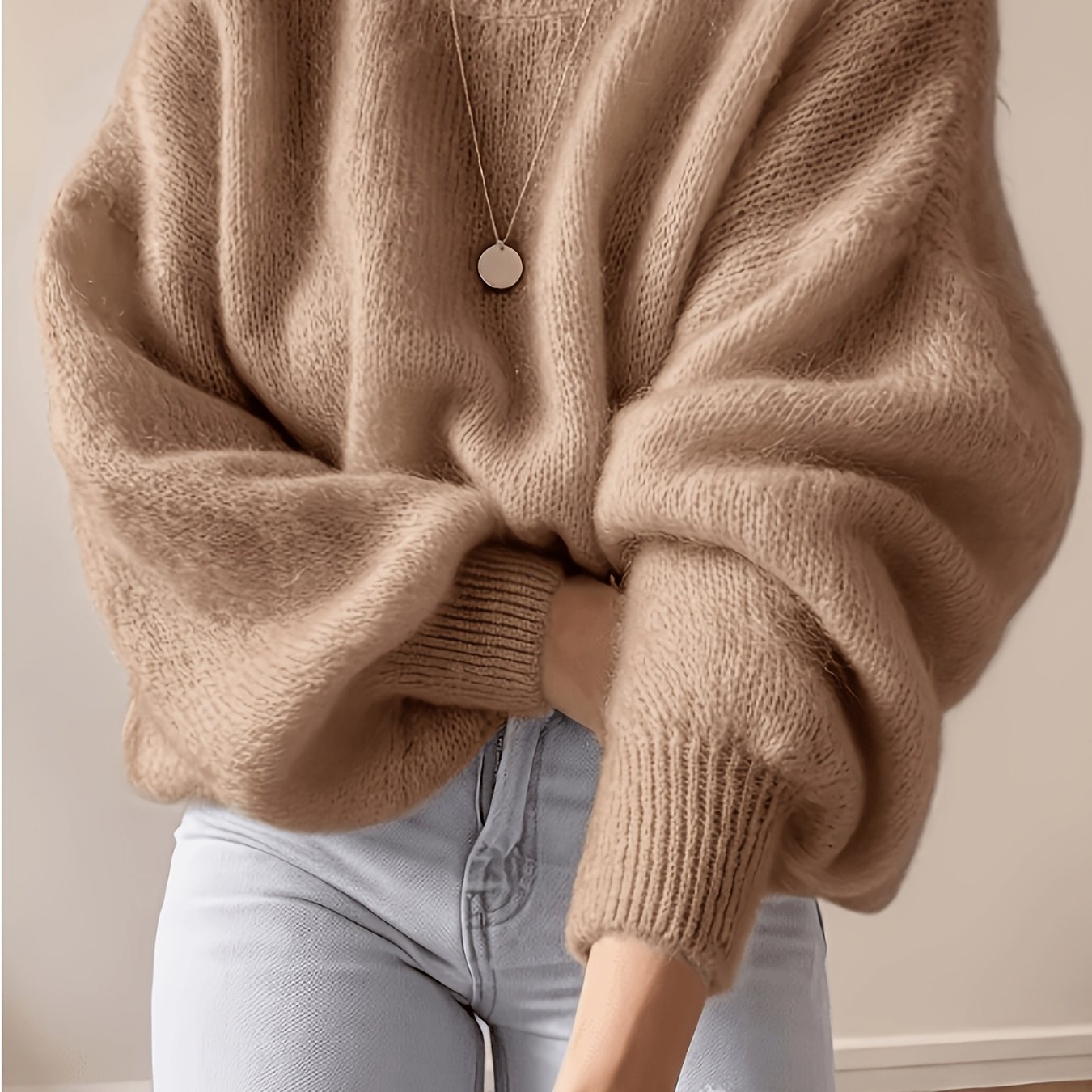TEMU Lazy Plush Soft Women's Sweater, Comfortable And Loose Fit. Elegant Design Suitable For Autumn And Winter, For Warm Weather. Elegant Party Wear,