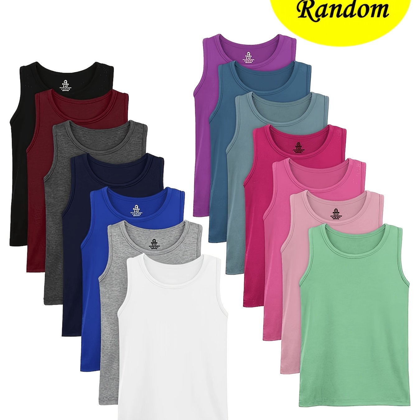 Random 6pcs Little Girl Solid Undershirt, Sleeveless Shirt Children's Comfortable Breathable Vest, Sleeveless Camisole, 2-8 Years Old, Discounted, Halloween