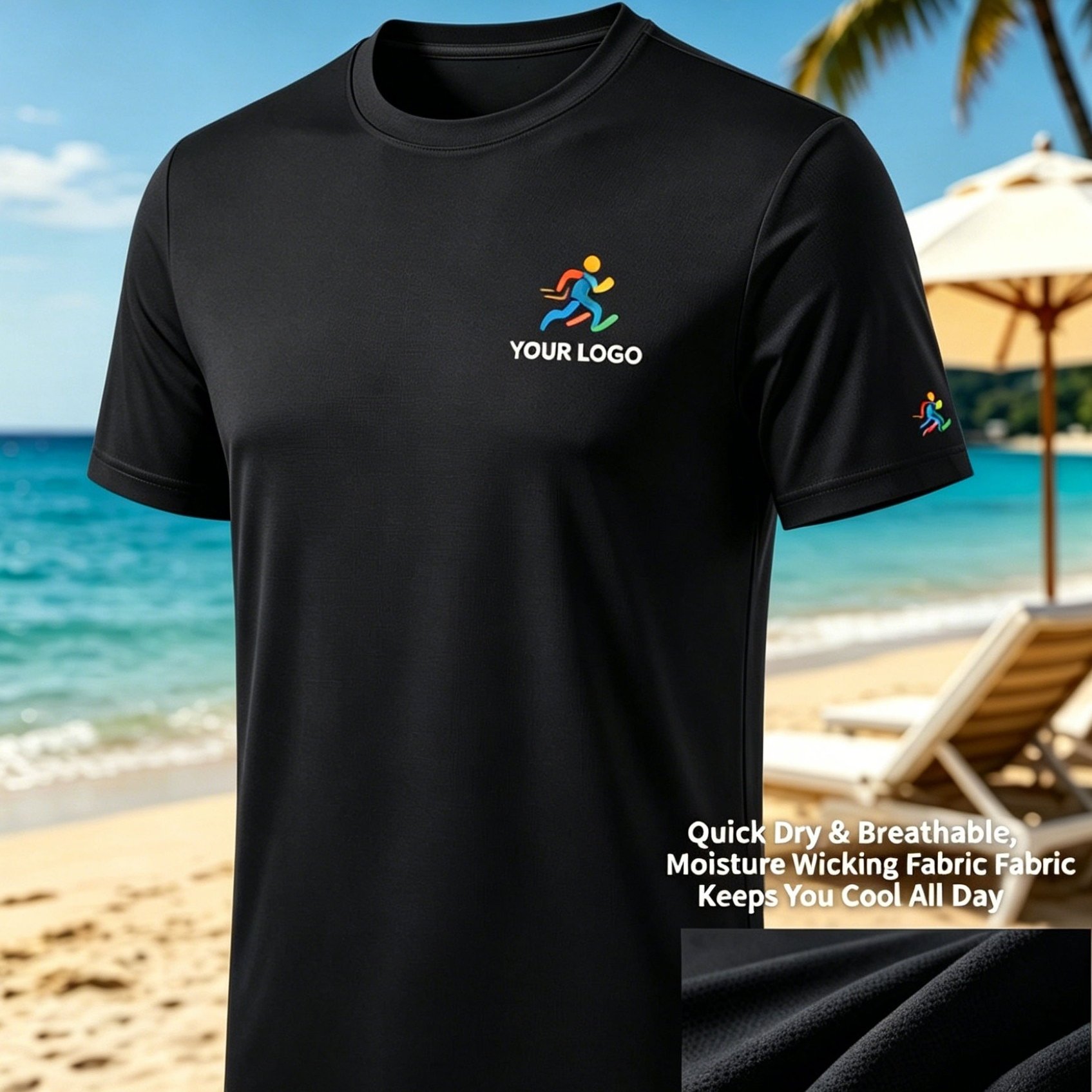 TEMU Men's Custom T-shirt, Customizable 3 Areas, Personalized Photo/text/logo Printing, Quick-dry T-shirt, Summer Sports Tank Top, Order Association