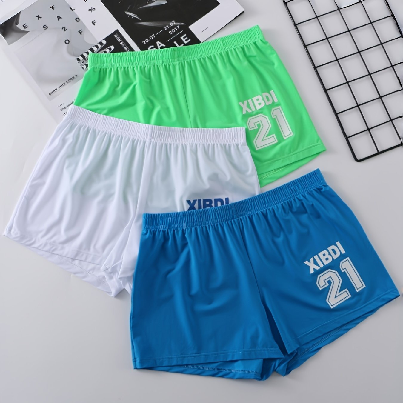 Image of 3-pc Men's Underwear, Comfortable And Breathable Briefs, Thin And Loose Fit, Stylish And Shorts For Men