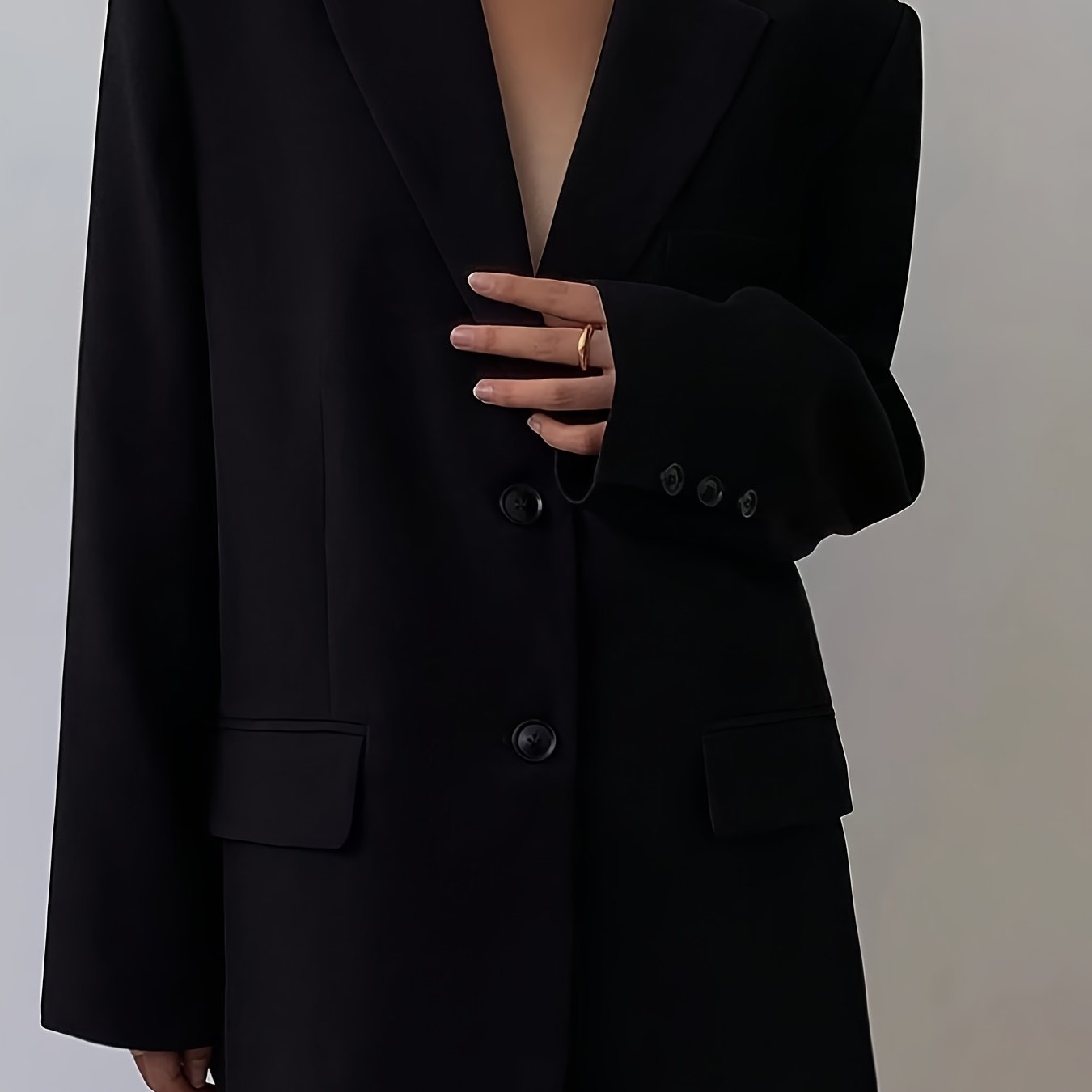 E-shop Modische Damenjacke, schicke Damen-Strickjacke, vielseitige Einreihenjacke mit langen Ärmeln, neuer lässiger Anzugjacke für den Weg zur Arbeit