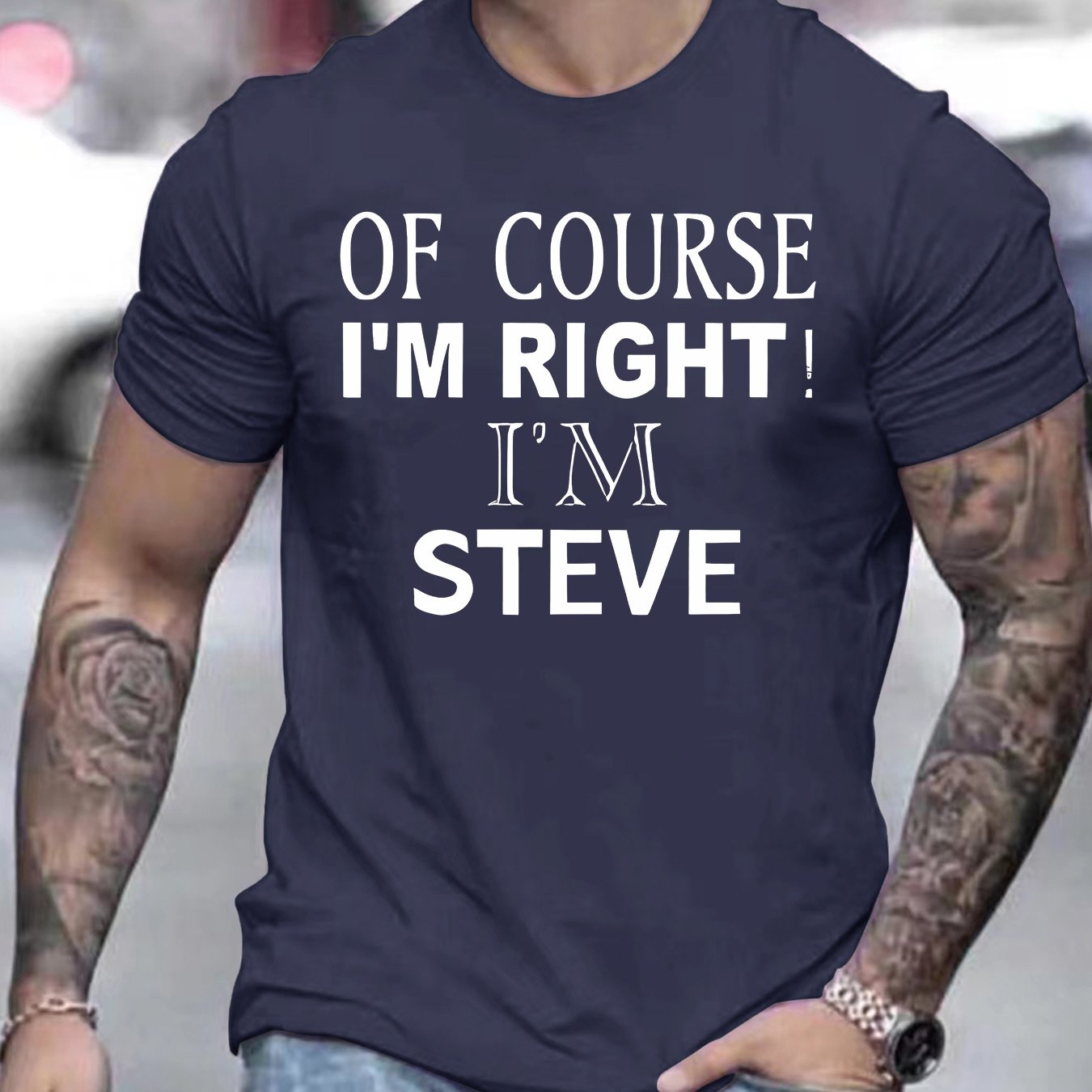 TEMU Summer Menswear Fashion Pattern Short Sleeve T-shirt