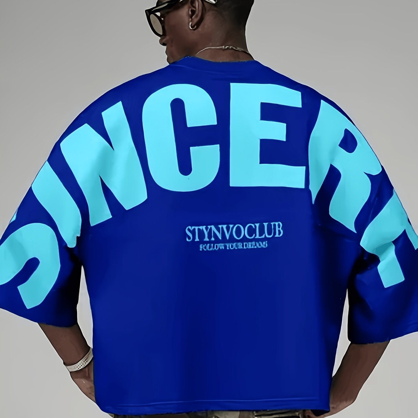 TEMU Men's Casual Loose-fit Short-sleeve Cropped T-shirt, Summer Style, Suitable For Streetwear Fashion, The Perfect Blend Of And Fashionable Charm