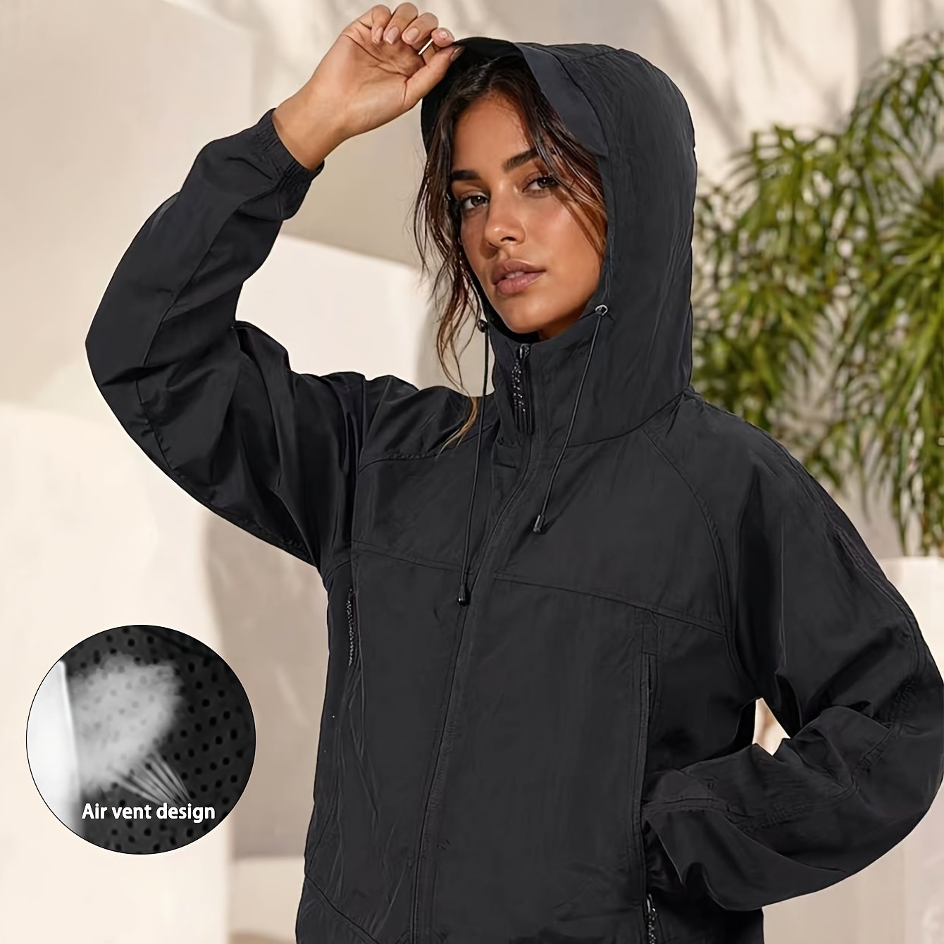 Image of Fiber Fabric Ultra-thin Women's Jacket, Outdoor Lightweight Thin Quick-dry Breathable Sports Jacket, Suitable For Hiking, Urban Commuting, And Outdoor Activities