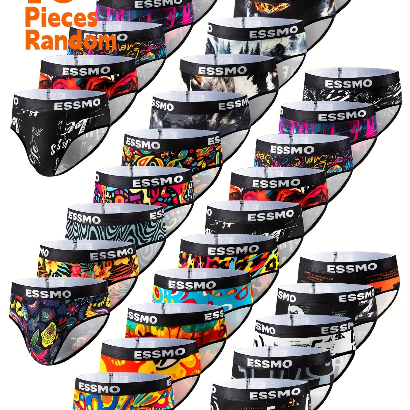 10pcs Random Color Men's Briefs