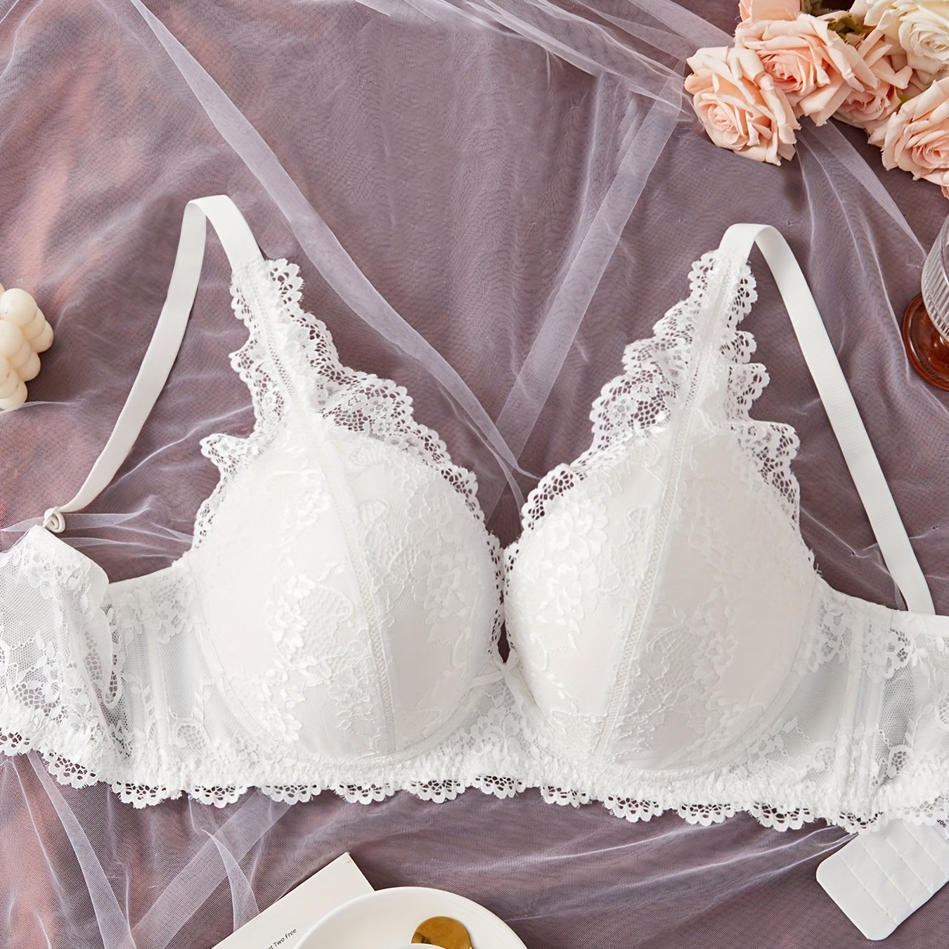 E-shop Ein kostenloser Verlängerungs-Rückenverschluss, BH mit Bügel in Übergröße, modischer eleganter BH in Übergröße, Push-up-BH, BH mit Bügel in
