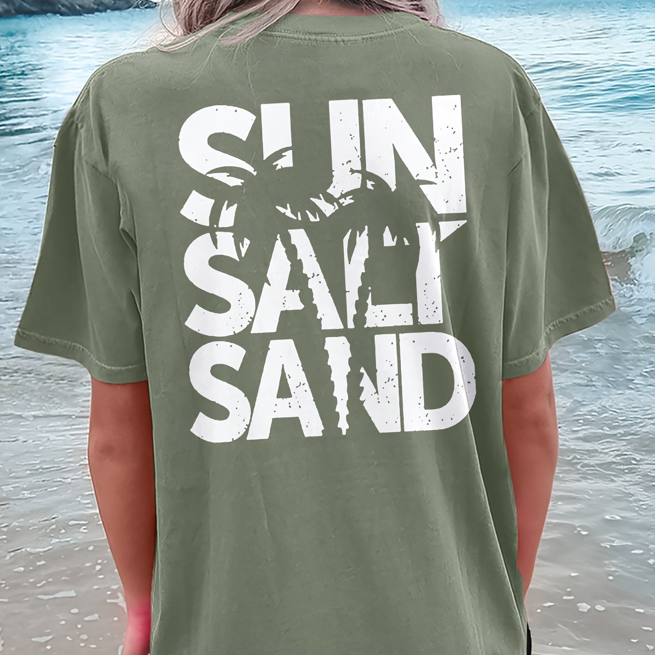 Graphic Print T-shirt, Short Sleeve Crew Neck Casual Top For Summer And Spring, Women's Clothing