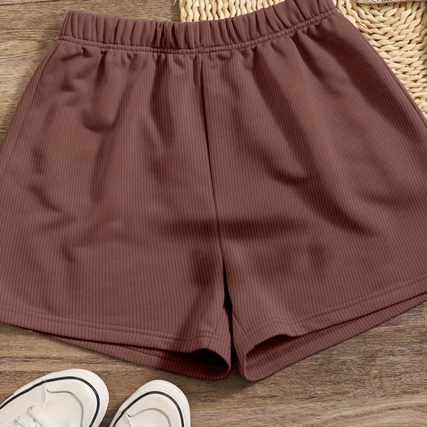 TEMU K8 Summer Women's Wear Versatile Casual Shorts Loose Elastic Shorts Women's Pants Must-have! Western Style Shorts, Soft Fabric